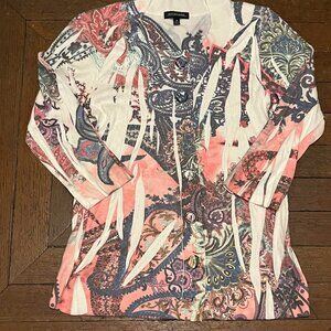 Notations Multicolored Paisley Button-Up Shirt Women’s Medium